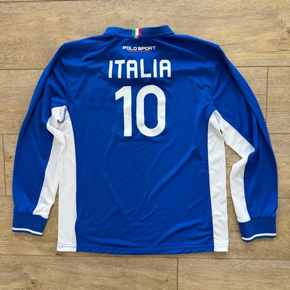 Polo Sport Ralph Lauren athletic shirt Italia P.R.L.F.C crest throwback style - Picture 4 of 11